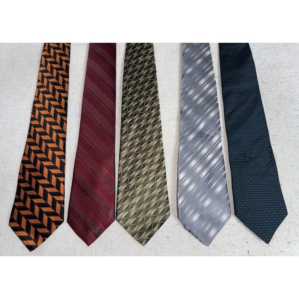 Men's Neck Tie‎ NeckTie LOT of 5 Tommy Hilfiger Arrow Silk Pattern
